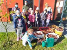 Przedszkolaki zbierają łakocie dla leśnych zwierząt